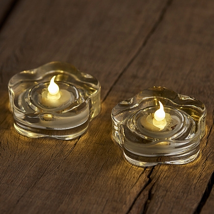 Светодиодная свеча - таблетка LOTTE, сет 2 шт