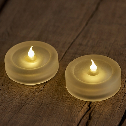 Светодиодная свеча - таблетка LISE, сет 2 шт