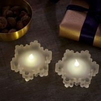 Светодиодная свеча - таблетка LAURA, сет 2 шт